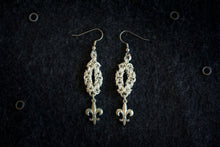Apo A Nani - Handmade Fashion Earrings #11 - "Fleur De Lis" - Silver Plated