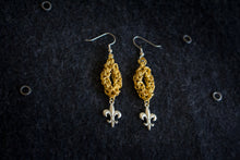 Apo A Nani - Handmade Fashion Earrings #11 - "Fleur De Lis" - Gold Plated